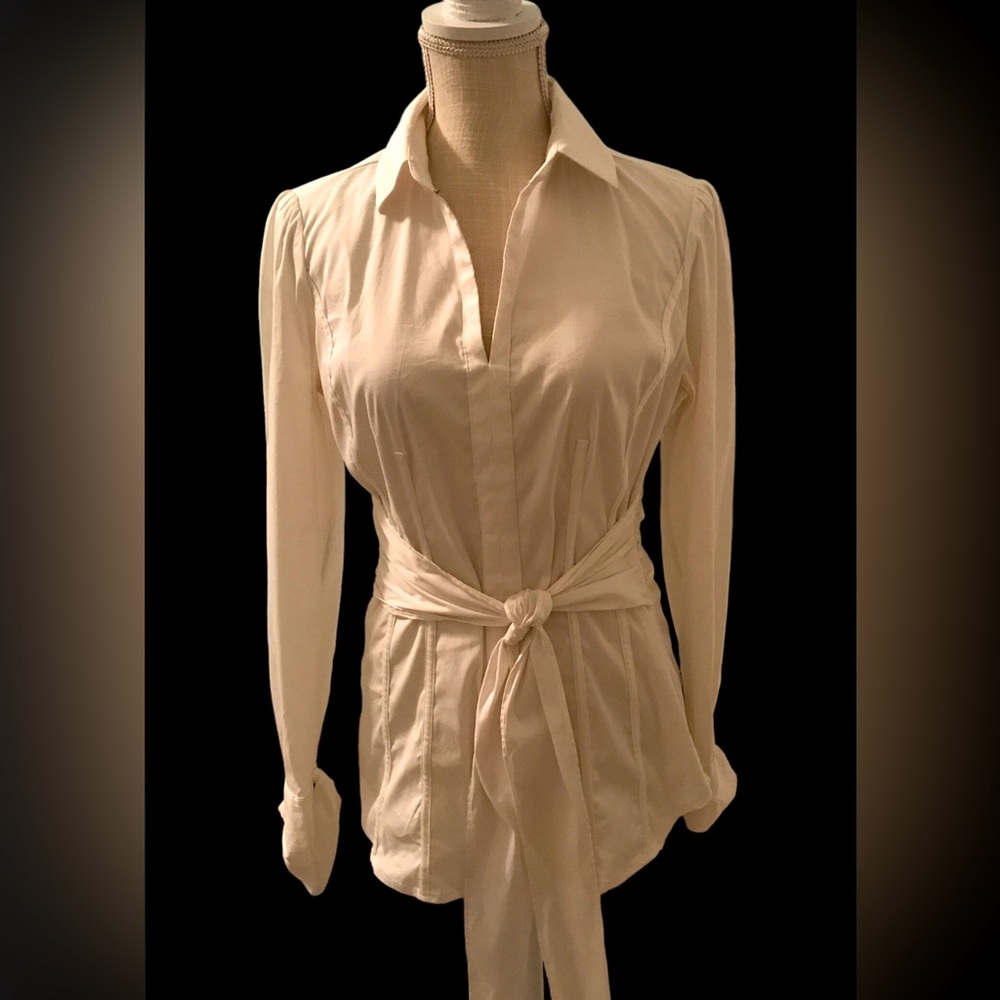 White cuffed shirt